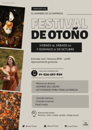 Edita una Tarjeta de otoño