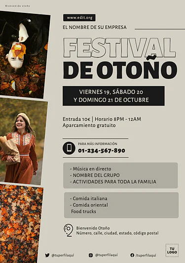 Edita una Tarjeta de otoño