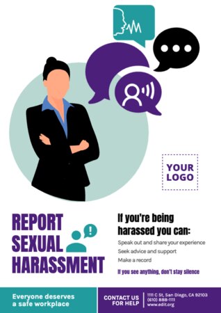 Éditer une affiche contre le harcèlement au travail