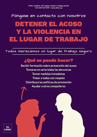 Edita un cartel en contra del acoso