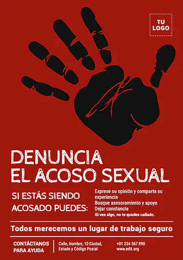 Edita un cartel en contra del acoso