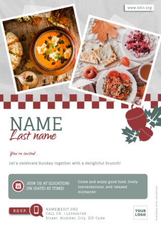 Modifier un modèle de flyer d'automne