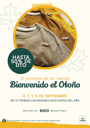 Edita una Tarjeta de otoño