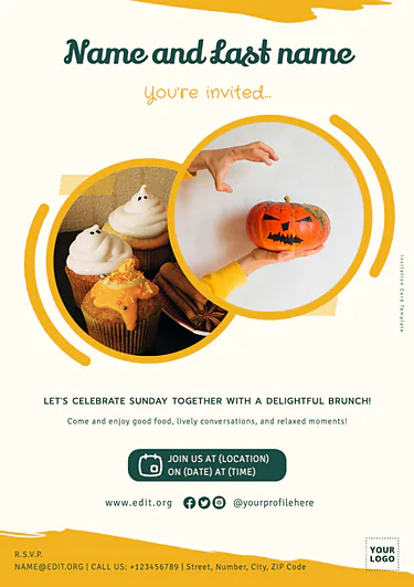 Modifier un modèle de flyer d'automne