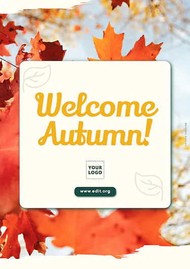 Modifier un modèle de flyer d'automne