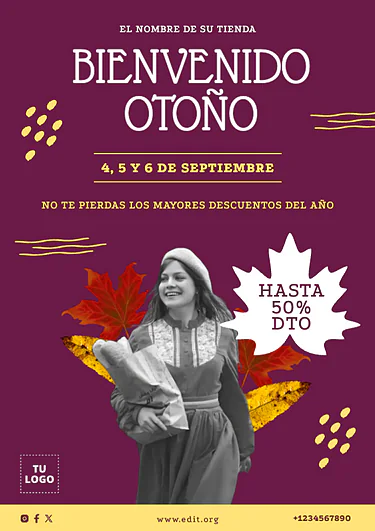 Edita una Tarjeta de otoño