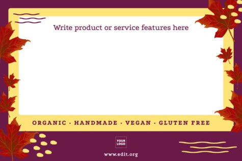 Personalizza la tua etichetta