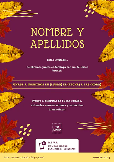 Edita una Tarjeta de otoño