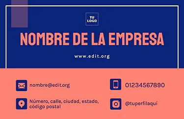 Edita una tarjeta de visita