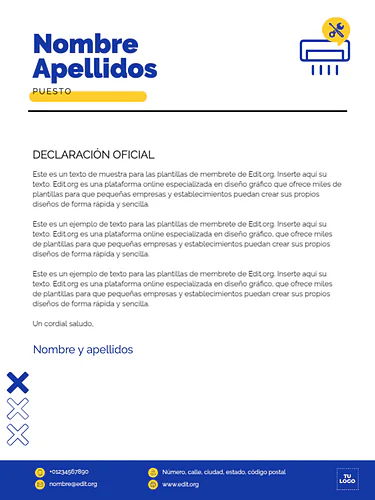 Editar una plantilla US letter