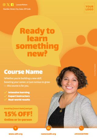 Bearbeite eine Vorlage für Online-Kurse