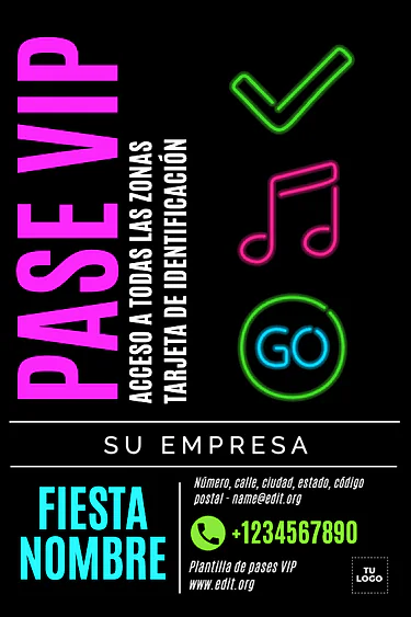 Edita un pase VIP