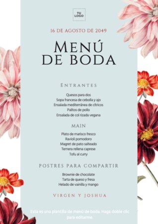 Edita un menú de catering