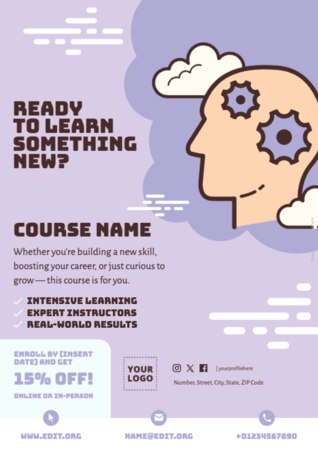 Bearbeite eine Vorlage für Online-Kurse