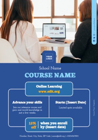 Bearbeite eine Vorlage für Online-Kurse