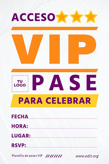 Edita un pase VIP