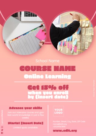 Bearbeite eine Vorlage für Online-Kurse