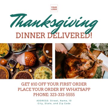 Edytuj szablon Dziękczynienia