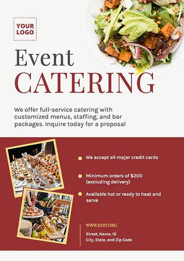 Edit a catering menu