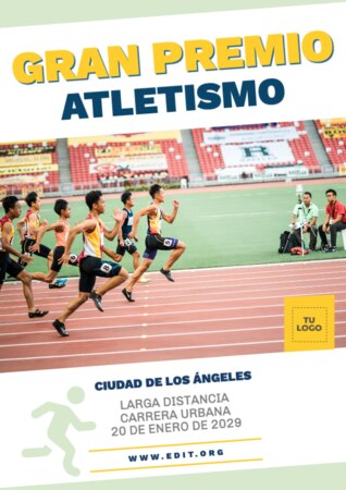Edita un diseño sobre atletismo