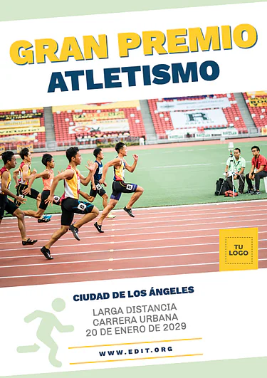 Edita un diseño sobre atletismo