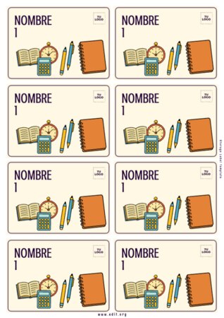 Edita una Etiqueta para Pupitre