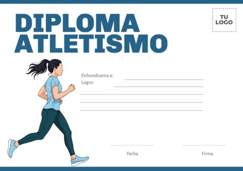 Edita un diploma deportivo