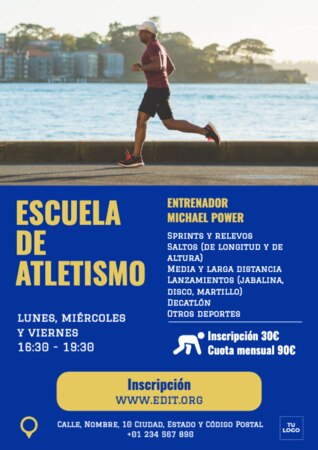 Edita un diseño sobre atletismo