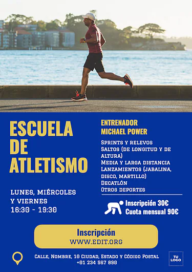 Edita un diseño sobre atletismo