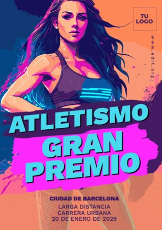 Edita un diseño sobre atletismo