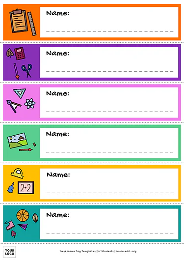 Editable Desk Name Tags for Students (8)