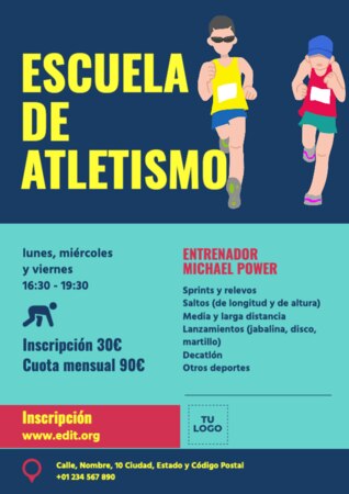 Edita un diseño sobre atletismo