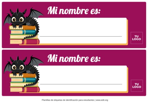 Edita una Etiqueta para Pupitre