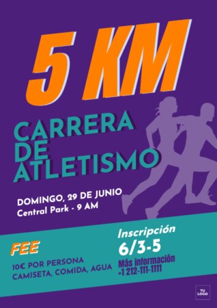 Edita un diseño sobre atletismo