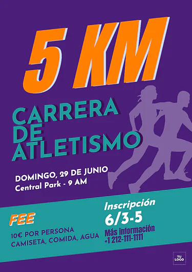 Edita un diseño sobre atletismo