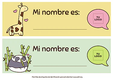 Edita una Etiqueta para Pupitre