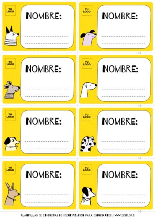 Edita una Etiqueta para Pupitre