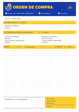 Edita una Hoja de Pedido