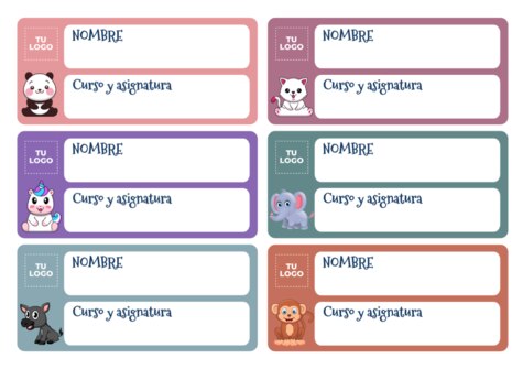 Edita una Etiqueta para Pupitre