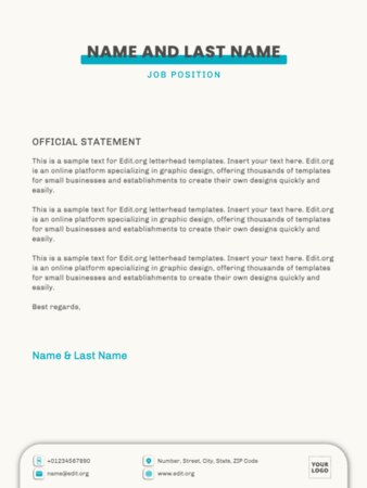 Modifica un modello in formato lettera americano