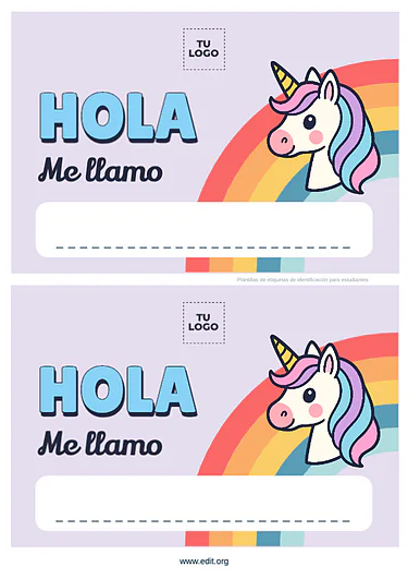 Edita una Etiqueta para Pupitre