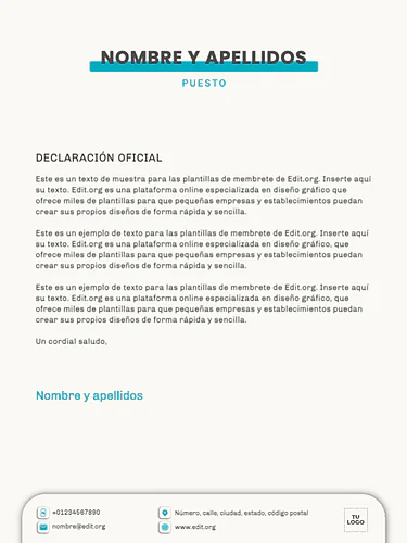 Editar una plantilla US letter