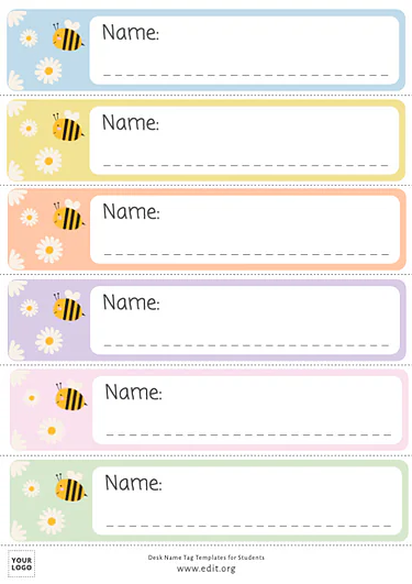 Editable Desk Name Tags for Students (11)