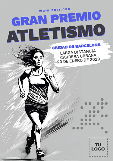 Edita un diseño sobre atletismo