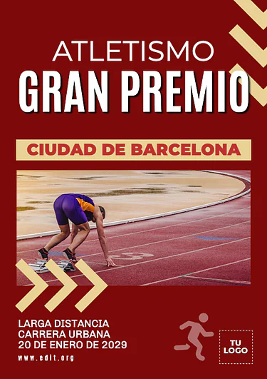 Edita un diseño sobre atletismo