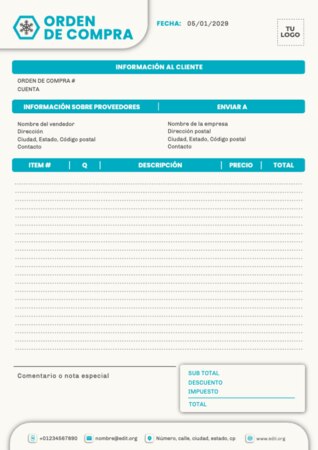 Edita una Hoja de Pedido