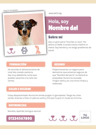 Editar una plantilla US letter