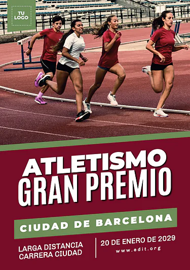 Edita un diseño sobre atletismo