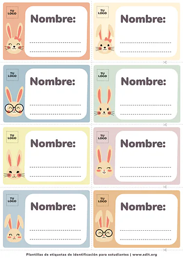 Crea Etiquetas para Nombres de Alumnos gratis (24)