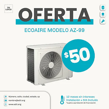 Edita un diseño de Aire Acondicionado